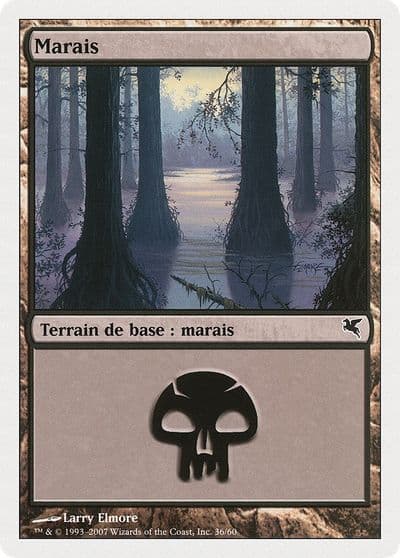 Swamp French Marais D36 Magic Encyclopedia 2005 (Salvat/Hachette) Magic card