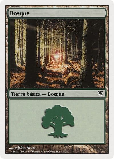 Forest Spanish Bosque B8 Magic Encyclopedia 2005 (Salvat/Hachette) Magic card