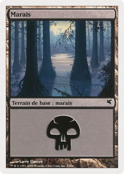 Swamp French Marais A33 Magic Encyclopedia 2005 (Salvat/Hachette) Magic card