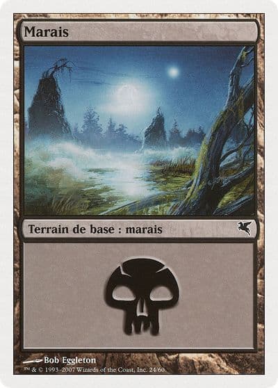 Swamp French Marais E24 Magic Encyclopedia 2005 (Salvat/Hachette) Magic card
