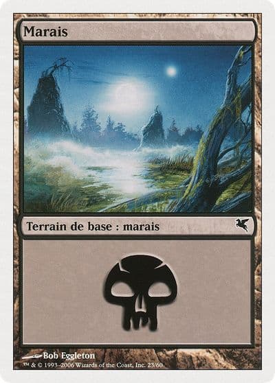 Swamp French Marais A23 Magic Encyclopedia 2005 (Salvat/Hachette) Magic card