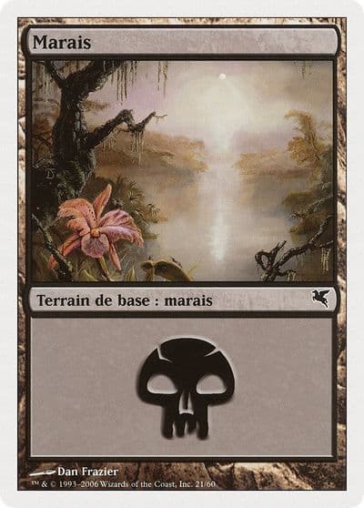 Swamp French Marais F21 Magic Encyclopedia 2005 (Salvat/Hachette) Magic card