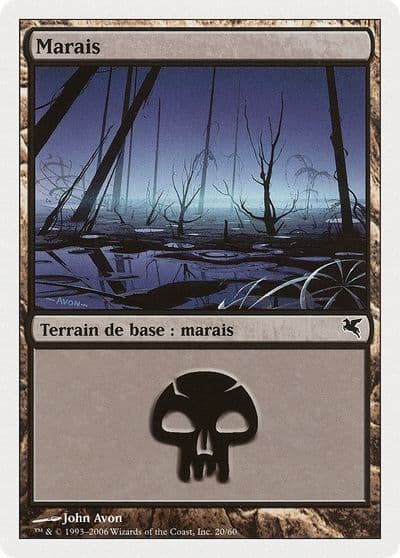 Swamp French Marais F20 Magic Encyclopedia 2005 (Salvat/Hachette) Magic card