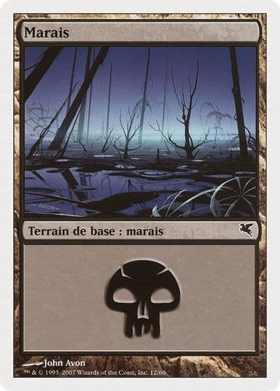 Swamp French Marais E12 Magic Encyclopedia 2005 (Salvat/Hachette) Magic card