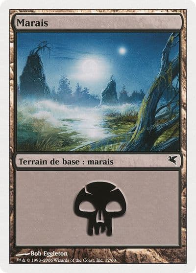 Swamp French Marais A12 Magic Encyclopedia 2005 (Salvat/Hachette) Magic card