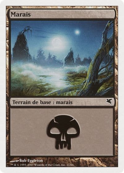 Swamp French Marais E11 Magic Encyclopedia 2005 (Salvat/Hachette) Magic card