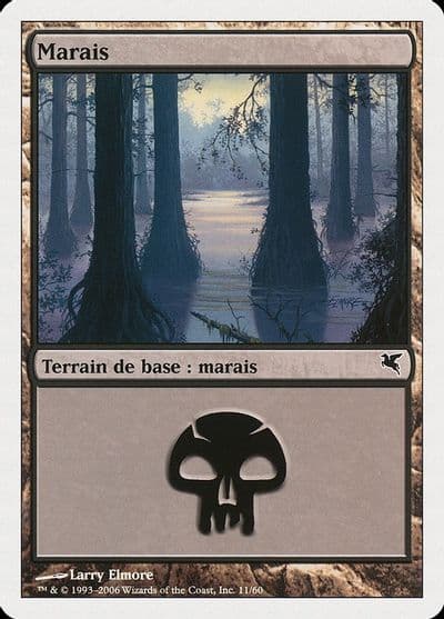 Swamp French Marais A11 Magic Encyclopedia 2005 (Salvat/Hachette) Magic card