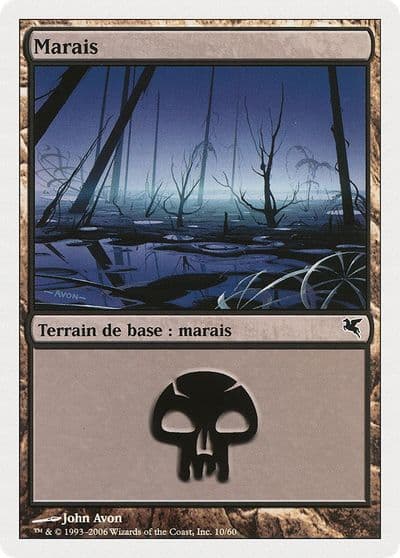 Swamp French Marais A10 Magic Encyclopedia 2005 (Salvat/Hachette) Magic card