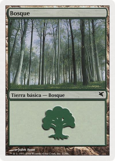 Forest Spanish Bosque B11 Magic Encyclopedia 2005 (Salvat/Hachette) Magic card