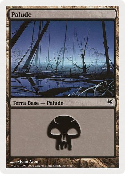 Swamp Italian Palide F9 Magic Encyclopedia 2005 (Salvat/Hachette) Magic card