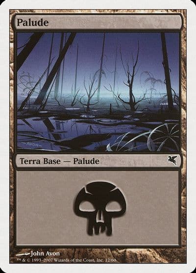 Swamp Italian Palide E12 Magic Encyclopedia 2005 (Salvat/Hachette) Magic card