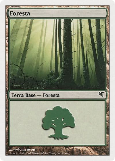 Forest Italian Foresta D12 Magic Encyclopedia 2005 (Salvat/Hachette) Magic card