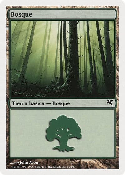 Forest Spanish Bosque D12 Magic Encyclopedia 2005 (Salvat/Hachette) Magic card