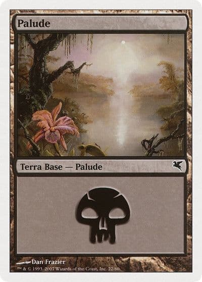 Swamp Italian Palide E22 Magic Encyclopedia 2005 (Salvat/Hachette) Magic card