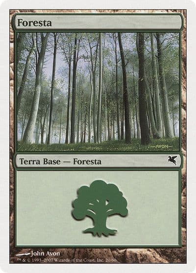 Forest Italian Foresta J20 Magic Encyclopedia 2005 (Salvat/Hachette) Magic card