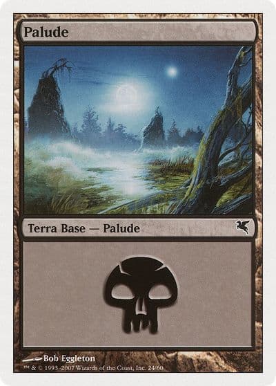 Swamp Italian Palide E24 Magic Encyclopedia 2005 (Salvat/Hachette) Magic card