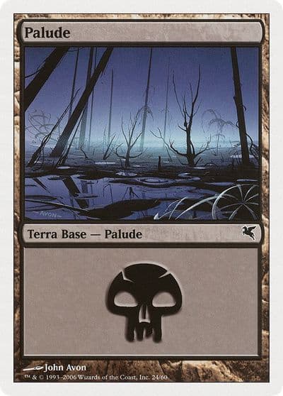 Swamp Italian Palide F24 Magic Encyclopedia 2005 (Salvat/Hachette) Magic card