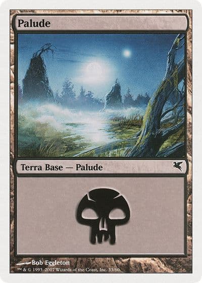 Swamp Italian Palide D33 Magic Encyclopedia 2005 (Salvat/Hachette) Magic card
