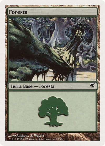 Forest Italian Foresta K22 Magic Encyclopedia 2005 (Salvat/Hachette) Magic card