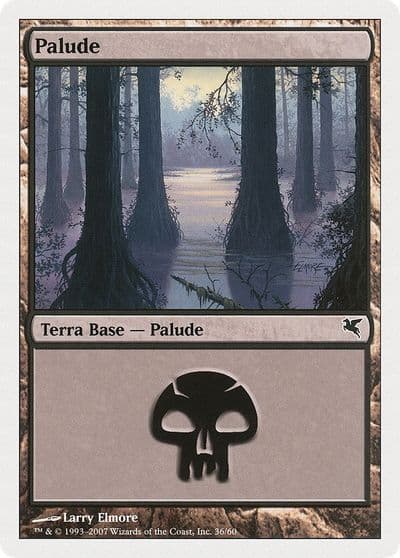 Swamp Italian Palide D36 Magic Encyclopedia 2005 (Salvat/Hachette) Magic card