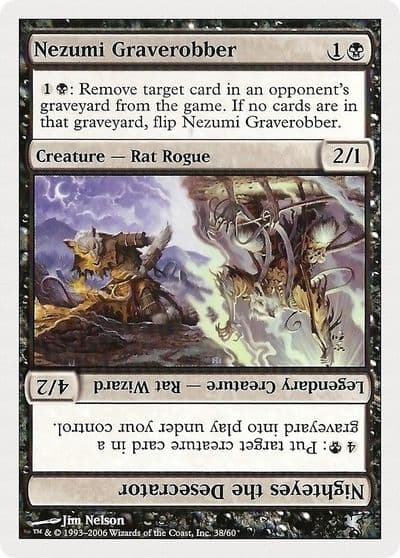 Nezumi Graverobber Nighteyes the Desecrator 38 Magic Encyclopedia 2005 (Salvat/Hachette) Magic card