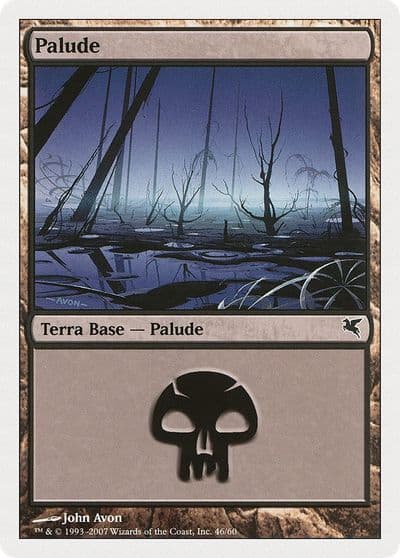 Swamp Italian Palide D46 Magic Encyclopedia 2005 (Salvat/Hachette) Magic card