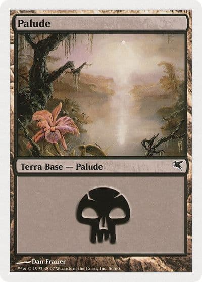 Swamp Italian Palide D56 Magic Encyclopedia 2005 (Salvat/Hachette) Magic card