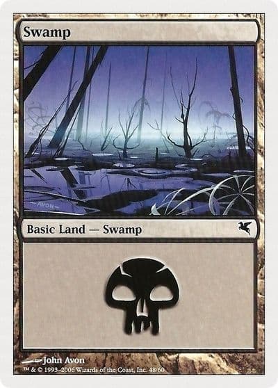 Swamp 48 Magic Encyclopedia 2005 (Salvat/Hachette) Magic card