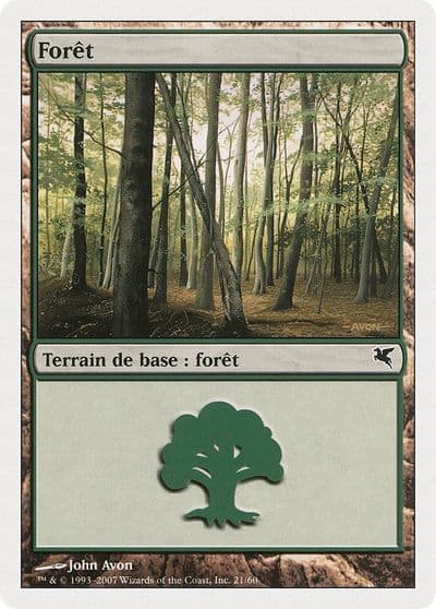 Forest French Foret B21 Magic Encyclopedia 2005 (Salvat/Hachette) Magic card