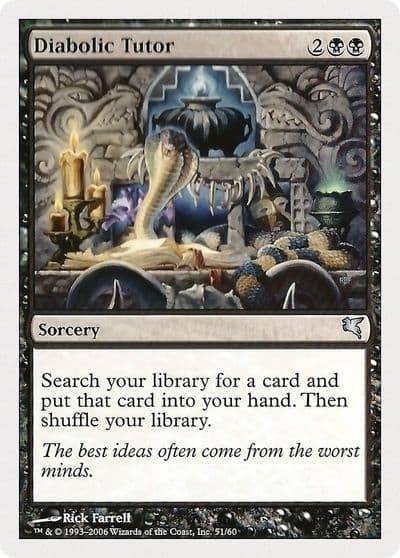Diabolic Tutor Magic Encyclopedia 2005 (Salvat/Hachette) Magic card