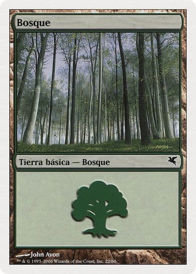 Forest Spanish Bosque B22 Magic Encyclopedia 2005 (Salvat/Hachette) Magic card
