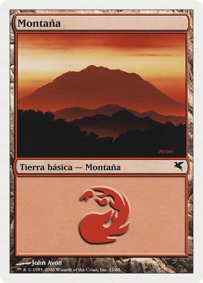Mountain Spanish Montana D21 Magic Encyclopedia 2005 (Salvat/Hachette) Magic card