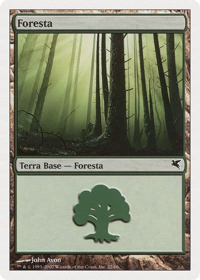 Forest Italian Foresta J22 Magic Encyclopedia 2005 (Salvat/Hachette) Magic card