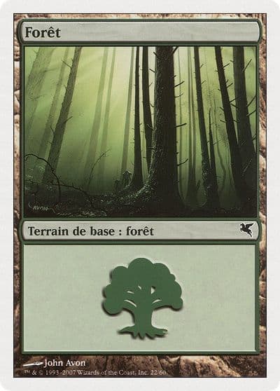 Forest French Foret J22 Magic Encyclopedia 2005 (Salvat/Hachette) Magic card