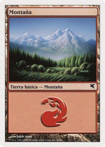 Mountain Spanish Montana D47 Magic Encyclopedia 2005 (Salvat/Hachette) Magic card