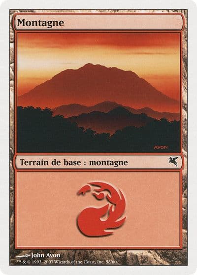 Mountain French Montagne D58 Magic Encyclopedia 2005 (Salvat/Hachette) Magic card