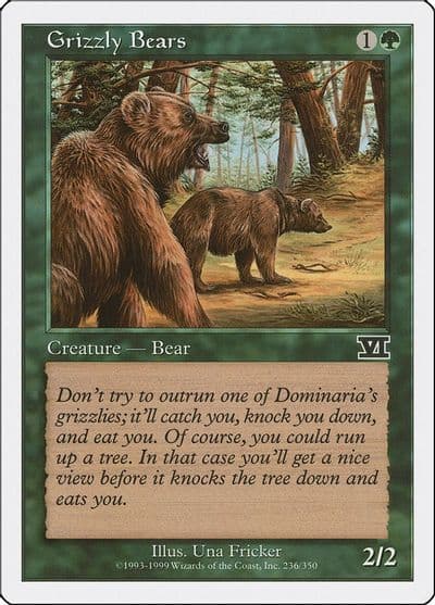 Grizzly Bears Classic Sixth Edition Magic card