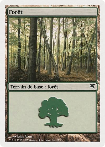 Forest French Foret D23 Magic Encyclopedia 2005 (Salvat/Hachette) Magic card