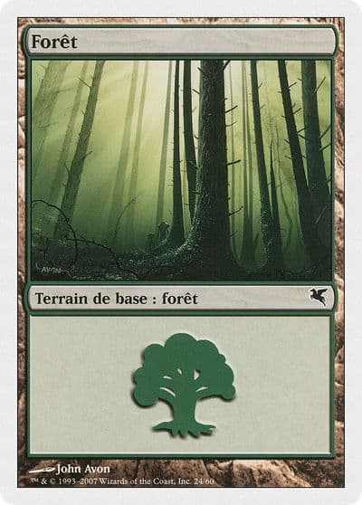 Forest French Foret B24 Magic Encyclopedia 2005 (Salvat/Hachette) Magic card