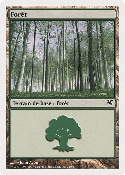 Forest French Foret D24 Magic Encyclopedia 2005 (Salvat/Hachette) Magic card