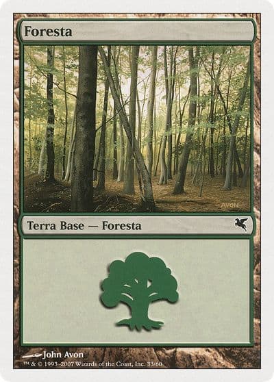Forest Italian Foresta B33 Magic Encyclopedia 2005 (Salvat/Hachette) Magic card