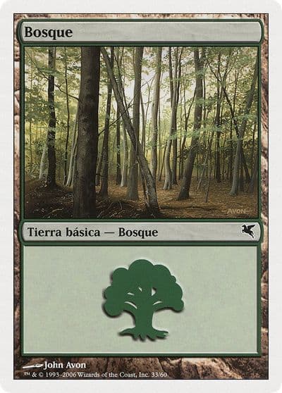 Forest Spanish Bosque B33 Magic Encyclopedia 2005 (Salvat/Hachette) Magic card