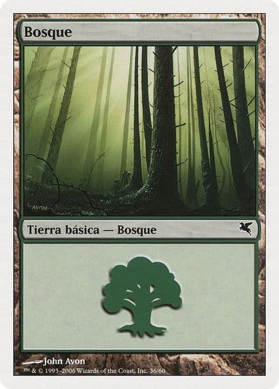 Forest Spanish Bosque B36 Magic Encyclopedia 2005 (Salvat/Hachette) Magic card