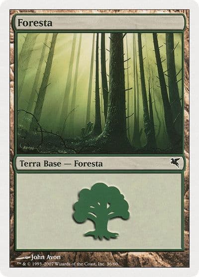 Forest Italian Foresta B36 Magic Encyclopedia 2005 (Salvat/Hachette) Magic card