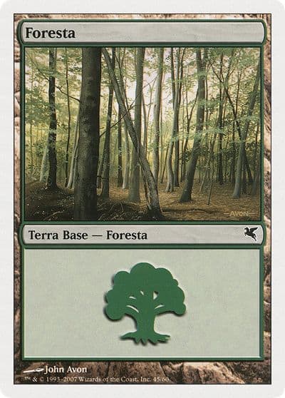 Forest Italian Foresta B45 Magic Encyclopedia 2005 (Salvat/Hachette) Magic card