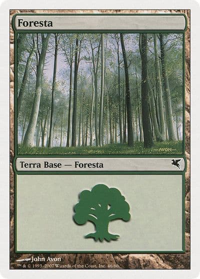 Forest Italian Foresta B46 Magic Encyclopedia 2005 (Salvat/Hachette) Magic card