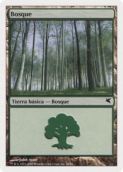 Forest Spanish Bosque B46 Magic Encyclopedia 2005 (Salvat/Hachette) Magic card