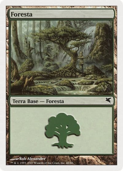 Forest Italian Foresta L48 Magic Encyclopedia 2005 (Salvat/Hachette) Magic card