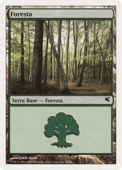 Forest Italian Foresta I48 Magic Encyclopedia 2005 (Salvat/Hachette) Magic card