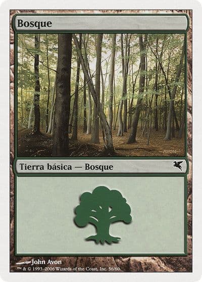 Forest Spanish Bosque B56 Magic Encyclopedia 2005 (Salvat/Hachette) Magic card